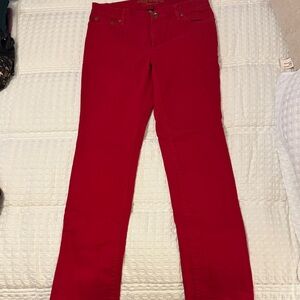 Lauren Ralph Lauren Women's Bold Red Straight Leg Jeans